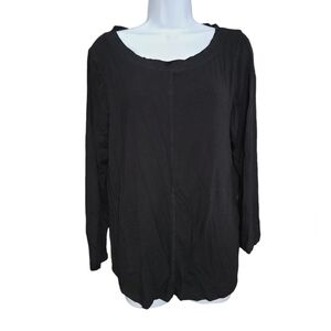 JONES NEW YORK black long sleeve top XL